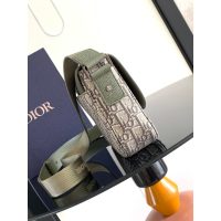 Dior oblique saddle pouch cosmetic smartphone holder shoulder flap baguette messenger - 图片 2