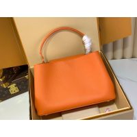 Louis Vuitton LV Capucines MM Top Handle handbag in orange calfskin