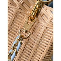 women's Louis Vuitton Capucines Mini Handbag in Wicker and Calfskin
