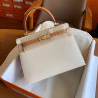 Hermes bicolor kelly 25 handbag-epsom calfskin GHW full handmade boutique inclusion