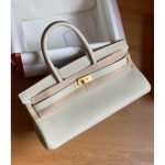 Hermes Shoulder Birkin 42cm tote handbag-craie calfskin full handmade boutique package