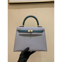 epsom Hermes kelly 25 bicolor handbag GHW full handmade boutique package
