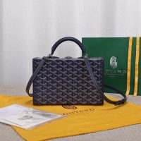 goyar canvas petite trunk handbag compact suitcase sling crossbody shoulder messenger bag - 图片 2