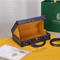 goyar canvas petite trunk handbag compact suitcase sling crossbody shoulder messenger bag - 图片 9