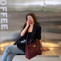 BV medium Andiamo sling shoulder storage tote shopper handbag holiday beach tote authentic quality - 图片 3