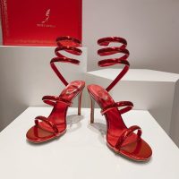 rene caovilla Cleo satin spiral stiletto sandal pump luxury designer shoes size35-42 9.5cm - 图片 5