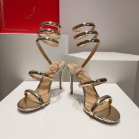 rene caovilla Cleo satin spiral stiletto sandal pump luxury designer shoes size35-42 9.5cm - 图片 8