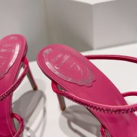 rene caovilla crystal-embellished heel sandal mules bow heel slide size35-42 9.5cm - 图片 7