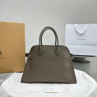 The Row margaux 15 shell belt shopper tote convertible travel carryall handbag in grainy calfskin - 图片 7
