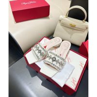 Roger RV crystal-detailed flat sandal slipper stylish sandy beach shoes size35-42 - 图片 4