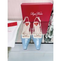 Roger RV kitten heel slingback pump banquet party shoes summer dress shoes size35-40 - 图片 5