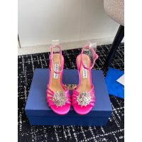 aquazzura crystal-flower heeled strapped sandal socialite party shoes size35-40