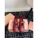 Crocodile effect Miumiu bow flat ballet pump Mary Jane boat shoes casual walking shoes  size35-40