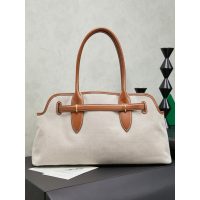 Canvas Miu Miu medieval shoulder tote bag holiday resort beach tote in two size - 图片 2