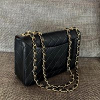 Vintage Chanel Classic Medium Double Flap Bag in Burgundy Lambskin