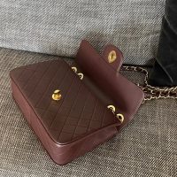 Vintage Chanel Classic Medium Double Flap Bag in Burgundy Lambskin
