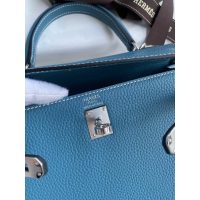 tangerine Hermes Kelly 25 handbag-Togo calfskin GHW full handmade boutique inclusion