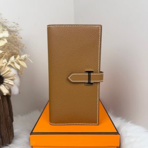 epsom hermes bearn bifold long wallet /multislots card holder handmade stitch