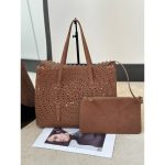 laser-cut Alaia perforated neverfull carryall handbag shoulder open tote with detachable clutch