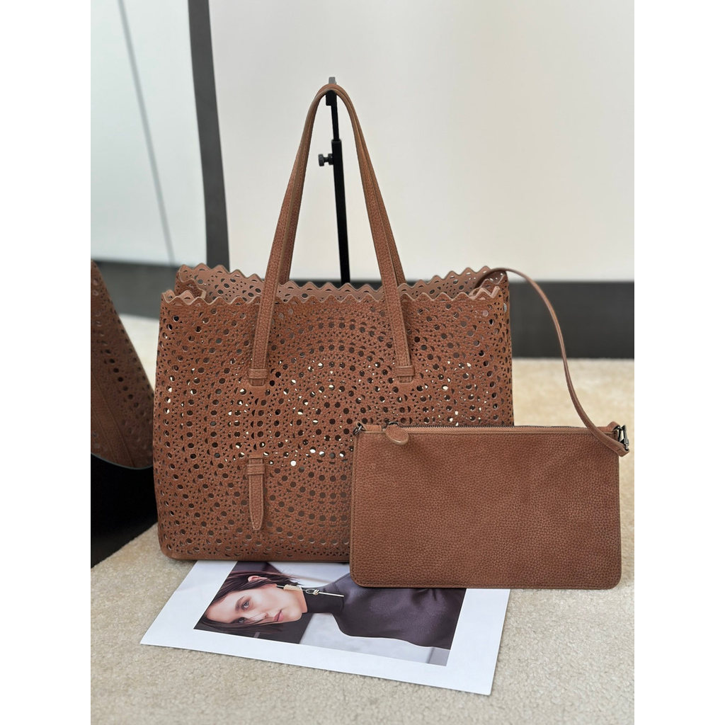 ph-11134201-820lg-mqsqih83zpq98f.jpg laser-cut Alaia perforated neverfull carryall handbag shoulder open tote with detachable clutch - 图片 1