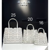 laser-cut Alaia perforated neverfull carryall handbag shoulder open tote with detachable clutch - 图片 3