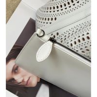 laser-cut Alaia perforated neverfull carryall handbag shoulder open tote with detachable clutch - 图片 7