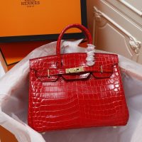 croco-effect Hermes birkin 30 to-handle handbag GHW boutique package