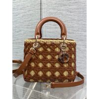 handweaved Dior wicker picnic lunch handbag/basket shopper tote - 图片 3