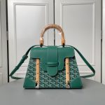 Goyard saigon structured handbag ccrossbody flap messenger bag Cambridge kelly bag wooden handle