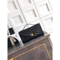 Burgundy Chanel chevron envelope clutch/woc with chain