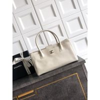 Large Chanel burgundy Preppy Coco Shopping Tote Bag in caviar calfskin