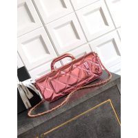Chanel East-West Top Handle Baguette/mini handbag in metallic patent leather