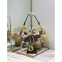 embroidered canvas Dior shoulder flao saddle boutique inclusion - 图片 3