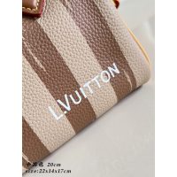 Louis Vuitton LV Speedy P9 Brown Striped Tote in Grainy Calfskin - 图片 3