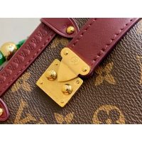 Louis Vuitton Side Trunk Monogram Canvas Calfskin Bag Women