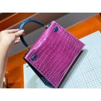 Hermes bicolor kelly 25 handbag GHW with horseshoe stamp in alligator full handmade/boutique inclusion