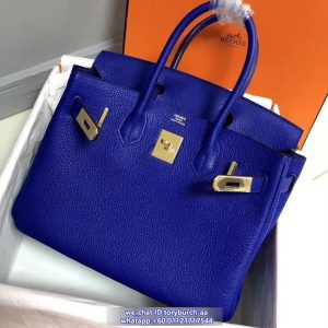 togo Hermes birkin 25 bleu electrique handbag GHW full handmade boutique inclusion