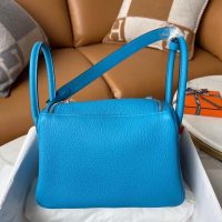 togo Hermes etaupe lindy 26 shoulder tote bag GHW-full handmade/boutique inclusion