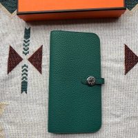 togo Hermes dogon bifold long wallet/passport card holder PHW full handmade/boutique inclusion