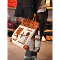 Hermes birkin 40 hac cargo travel luggage bag-canvas swift leather full handmade/boutique inclusion