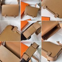 hermes geta shoulder messenger flap bag GHW in chevre leather full handmade/boutique inclusion