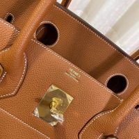 Hermes Shoulder Birkin 42cm tote handbag GHW in denim calfskin full handmade boutique package
