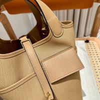 Hermes picotin 18 mini trench canvas bucket tote SHW full handmade