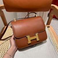 Box leather Her^^m costance 24cm convertible crossbody shoulder flap messenger case camera bag