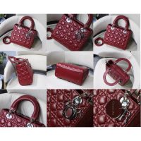 Dior compact lightweight shopping tote bag elegant five-grids handbag with embellished charm - 图片 3