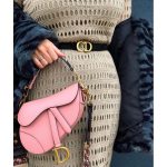 Dior Scratch-proof vintage flap saddle elegant baguette shoulder bag with magnetic fastener