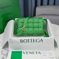 Bottega BV cassette padded cosmetic pouch clutch woven flap square messenger with magnetic closure