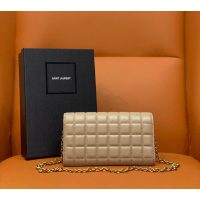 lambskin YSL le maillon envelope WOC sling crossbody cellphone cosmetic bag long wallet purse - 图片 8