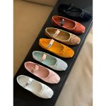 Miumiu velcro Mary Jane boat shoes routine flat ballet pump daily walk office shoes with bow-details