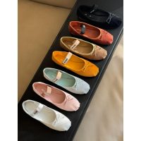 Miumiu velcro Mary Jane boat shoes routine flat ballet pump daily walk office shoes with bow-details